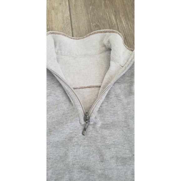 Tommy Bahama Jean 1/4 Zip Sweater Men Large Reversible Neutral Tone Long Sleeve - Picture 10 of 12